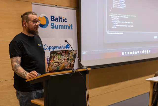 Duncan Boyne speaking at Baltic Summit 2026