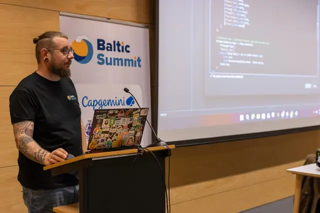 Duncan Boyne speaking at Baltic Summit 2026