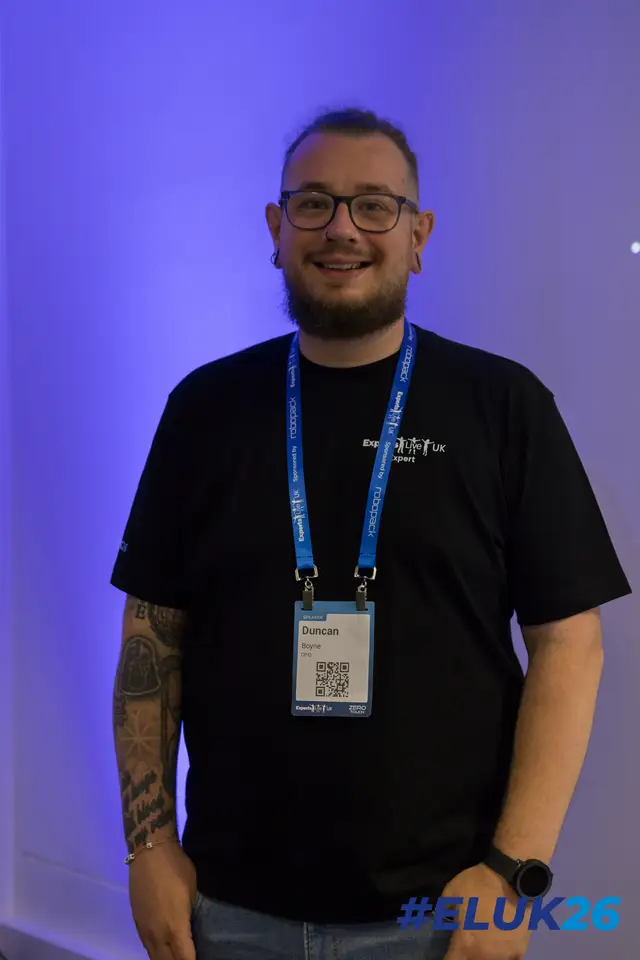 Duncan Boyne speaking at Experts Live UK 2026